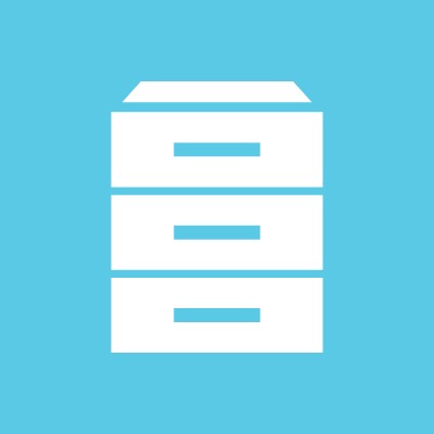 illustration of a three-drawer cabinet