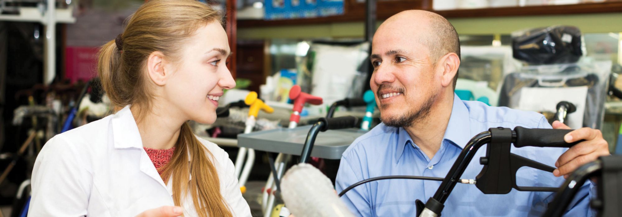 medical professional and patient