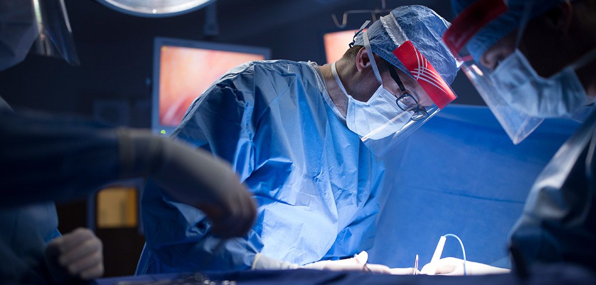surgeon in the operating room.