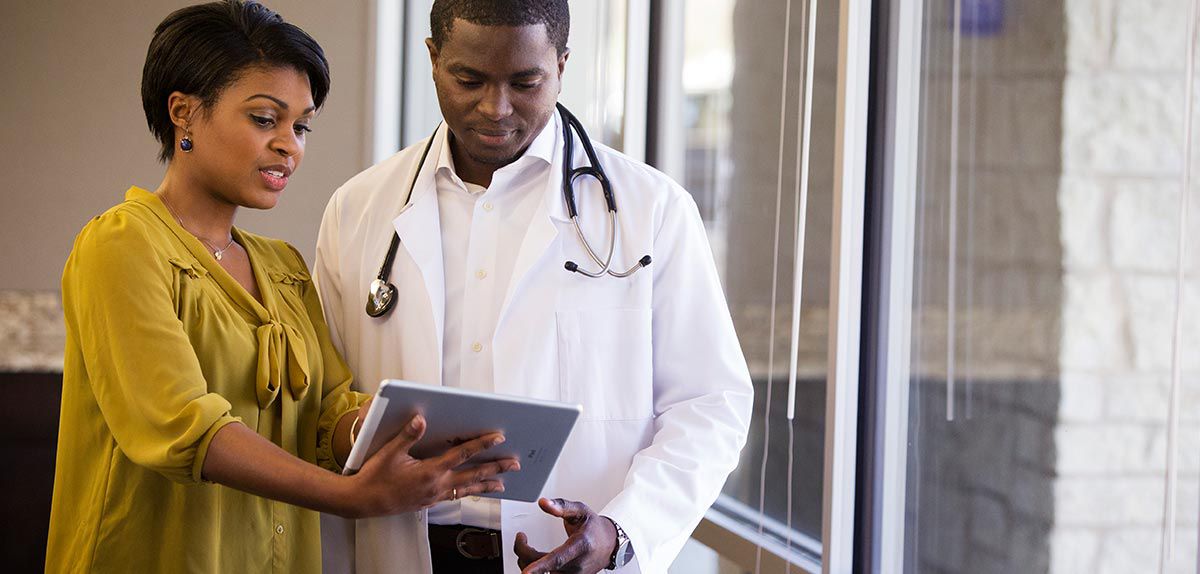 Medical professional interacting with the Inventory Management Solution.