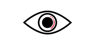 Icon illustration of an eye.