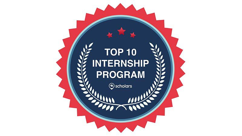 Top 10 Internship Program award logo.