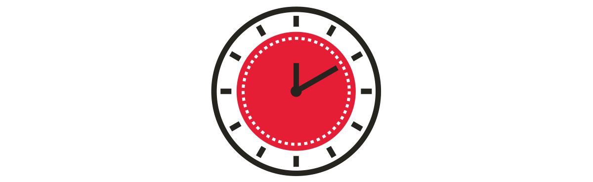 Icon illustration of a clock.
